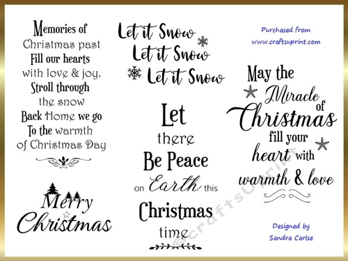 Christmas Time Wordart Sentiments Kit 9