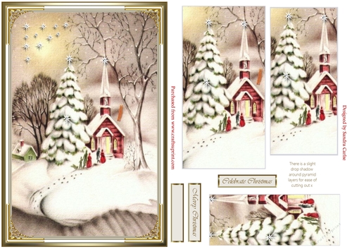 Celebrate Christmas Pyramid Topper