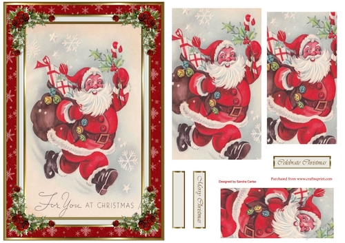 Christmas Santa Pyramid Topper 1