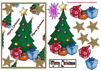 Christmas Glitter Hearts Topper