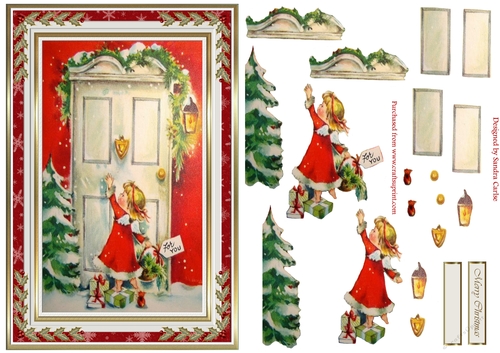 For you at Christmas Decoupage Topper
