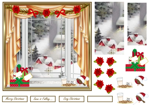 Christmas Window Decoupage Topper