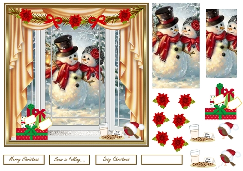 Christmas Window Decoupage Topper 5