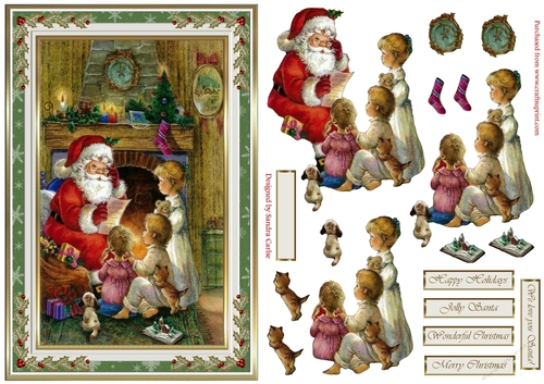 Christmas We love you Santa Decoupage Topper 