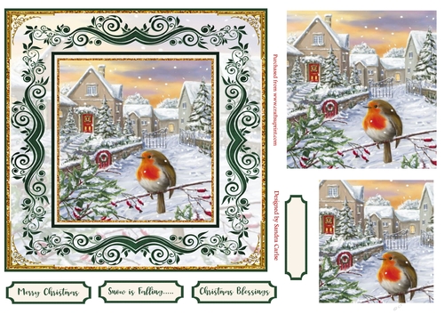 Christmas Snow is Falling Pyramid Topper