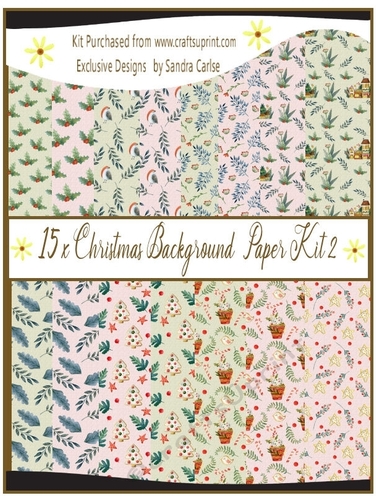 Christmas 15 x Background Paper Kit 2