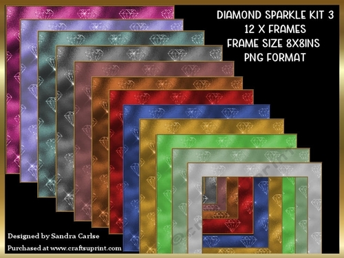 Diamond Sparkle 12 x Frames Kit 3