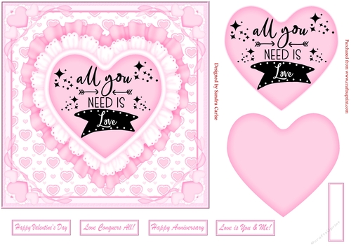 Love Is Romance Decoupage Topper 3