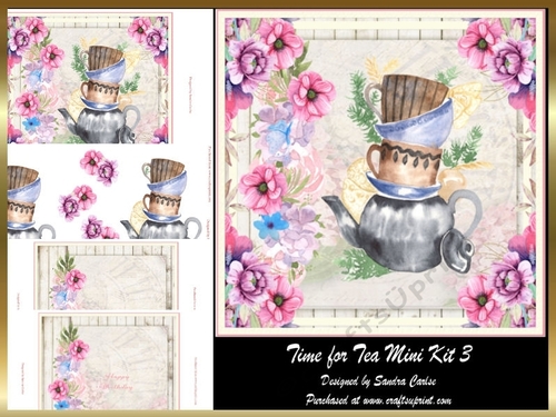 Time for Tea Floral Decoupage Mini Kit 3