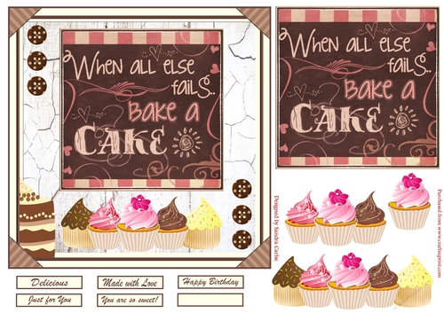 Something Sweet Decoupage Topper 3
