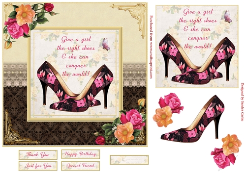 Give a Girl some Shoes Decoupage Topper 2