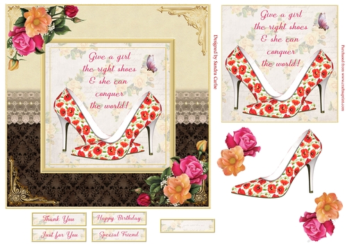 Give a Girl some Shoes Decoupage Topper 3