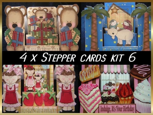 Pix & Mix Stepper cards x 4 Bumper Kit 6