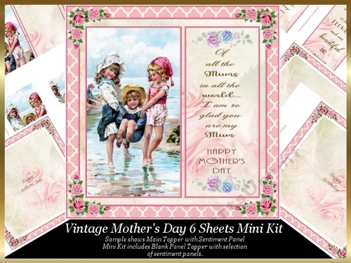 Vintage Mothers Day/Birthday Topper Mini Kit 1