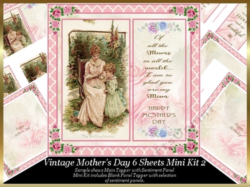 Vintage Mothers Day/Birthday Topper Mini Kit 2