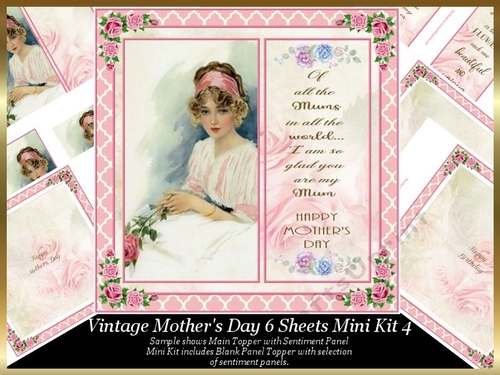 Vintage Mothers Day/Birthday Topper Mini Kit 4