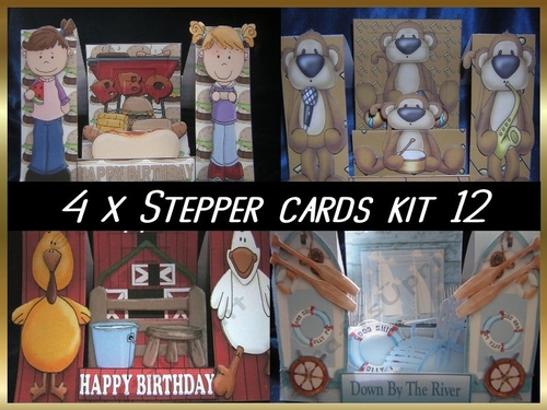 Stepper cards x 4 kit 12
