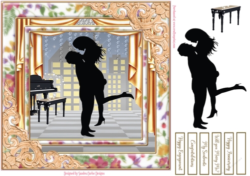 My Soulmate Decoupage Topper Black