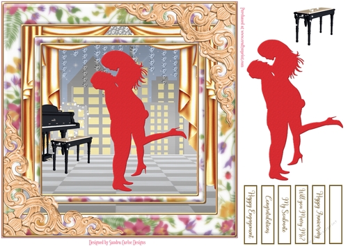 My Soulmate Decoupage Topper Red