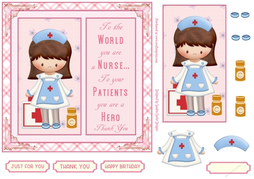 Thank You Nurse Decoupage Topper 1