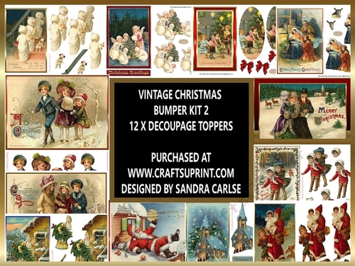 Vintage Christmas 12 sheets kit 2