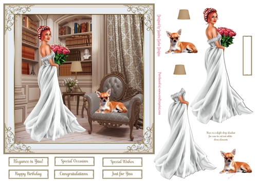 Special Occasion Decoupage 7x7ins Topper 6