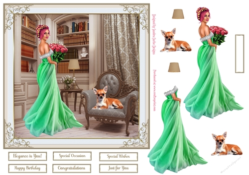 Special Occasion Decoupage 7x7ins Topper 7