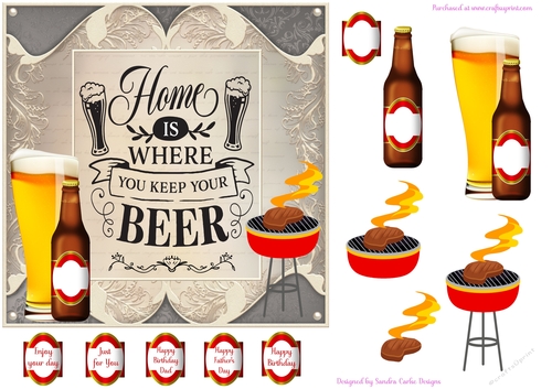 Enjoy your Day Decoupage 7x7ins Topper 6
