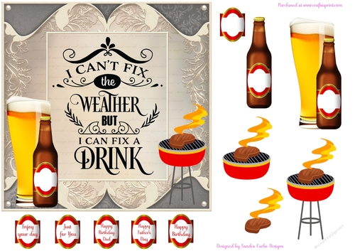 Enjoy your Day Decoupage 7x7ins Topper 7