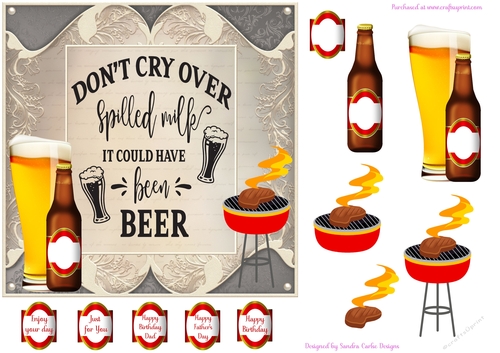 Enjoy your Day Decoupage 7x7ins Topper 8