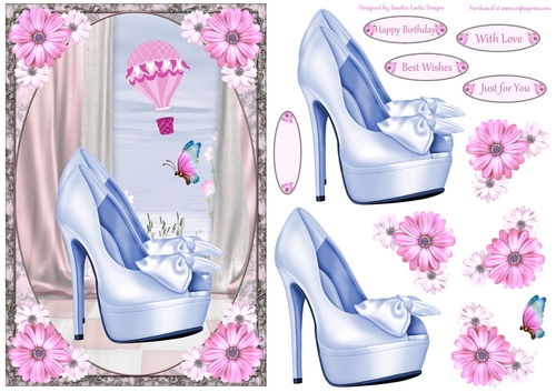Shoes with a Bow Decoupage Topper 11