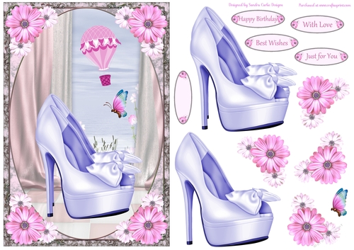 Shoes with a Bow Decoupage Topper 12