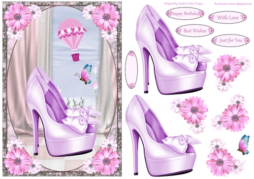 Shoes with a Bow Decoupage Topper 15