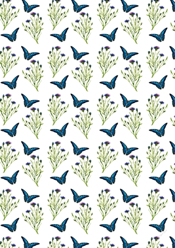 Butterflies & Flowers Backing Paper 2