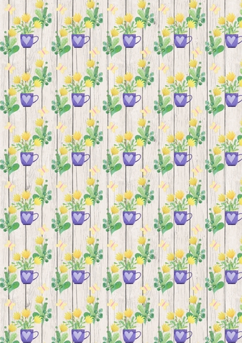 Butterflies & Flowers Backing Paper 6
