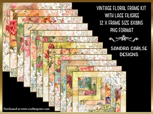 Vintage Floral Frame Kit Lace Filigree