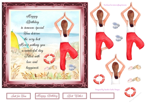 Wonderful Birthday Decoupage Topper 1