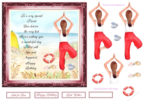 Wonderful Friend Birthday Decoupage Topper 1