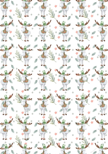 Christmas Rudolph Backing Paper 1