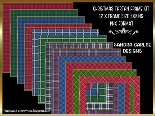 Christmas Tartan 12 x 8x8ins Frames Kit 