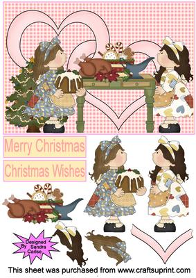 Christmas Dinner Decoupage Topper