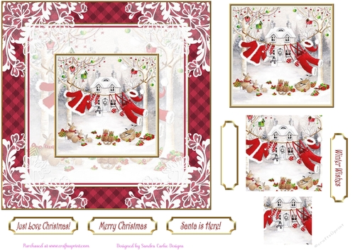 Christmas Santa is Here Topper 1