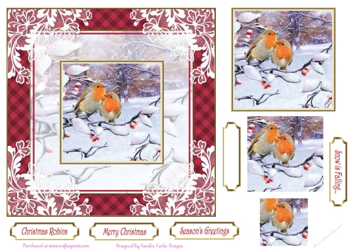 Christmas Vintage Snow is Falling Topper 2
