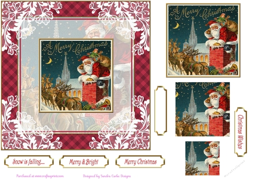 Christmas Merry & Bright Vintage Topper