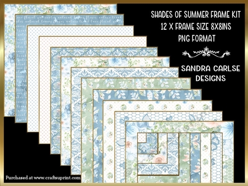 Shades of Summer 8x8ins Frames Kit