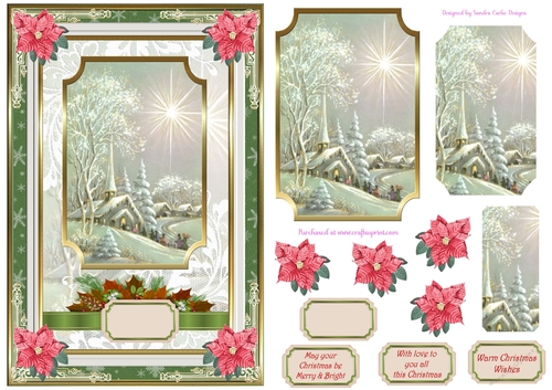 Christmas Church Service Decoupage Topper 1