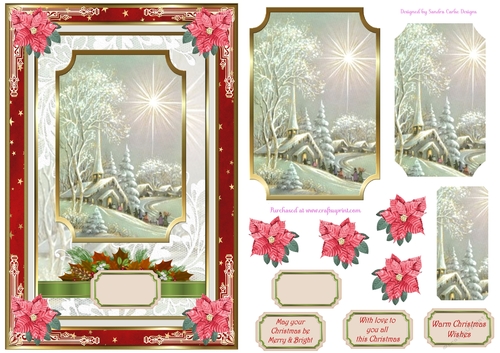 Christmas Church Service Decoupage Topper 2