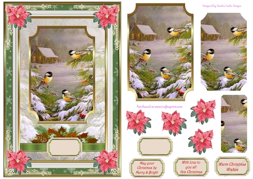 Christmas Scene Decoupage Topper 3