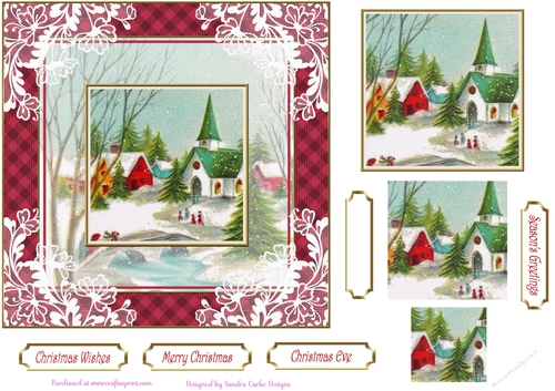 Christmas Vintage Church Service Lace Filigree Topper 2