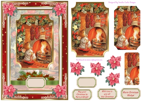 Christmas Stockings Decoupage Topper 2